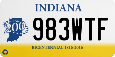 IN license plate 983WTF