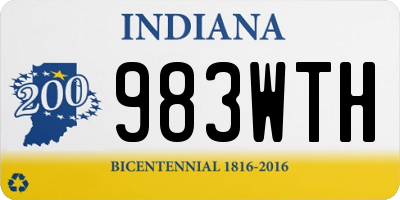 IN license plate 983WTH