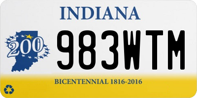 IN license plate 983WTM