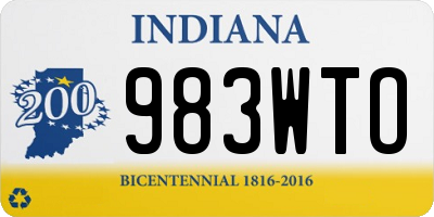 IN license plate 983WTO