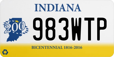 IN license plate 983WTP