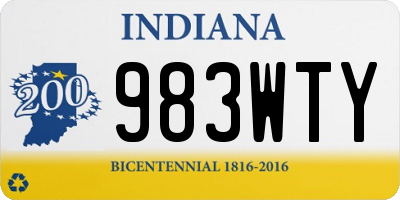 IN license plate 983WTY