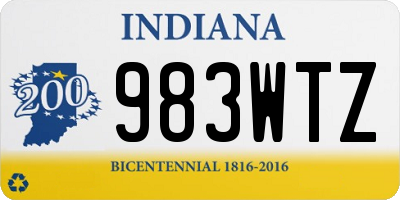 IN license plate 983WTZ