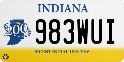 IN license plate 983WUI