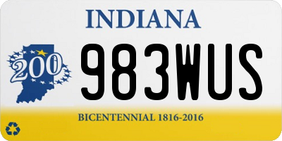 IN license plate 983WUS