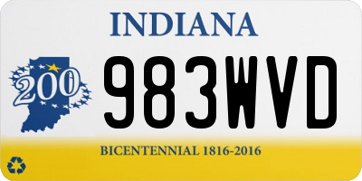 IN license plate 983WVD