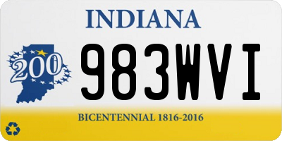 IN license plate 983WVI