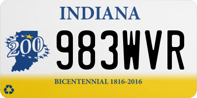 IN license plate 983WVR