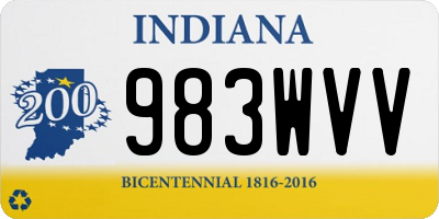 IN license plate 983WVV
