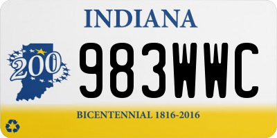 IN license plate 983WWC