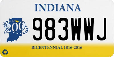 IN license plate 983WWJ