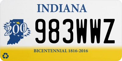 IN license plate 983WWZ