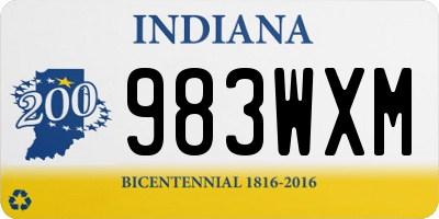 IN license plate 983WXM