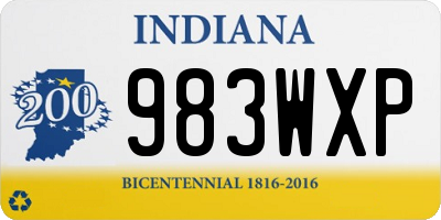 IN license plate 983WXP