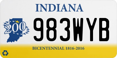 IN license plate 983WYB