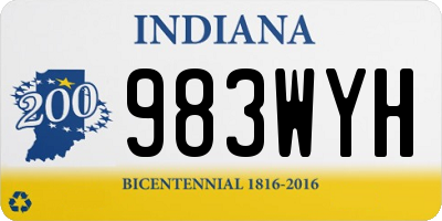 IN license plate 983WYH