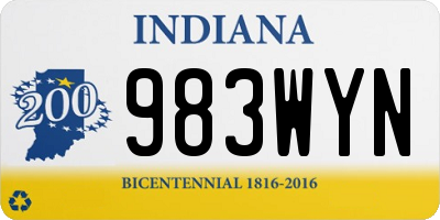 IN license plate 983WYN