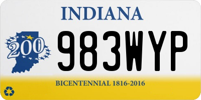 IN license plate 983WYP