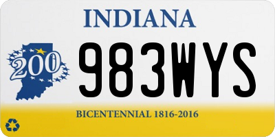 IN license plate 983WYS