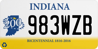 IN license plate 983WZB