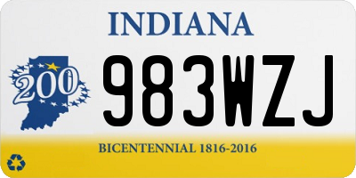 IN license plate 983WZJ