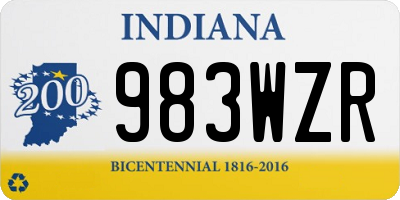 IN license plate 983WZR