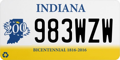 IN license plate 983WZW