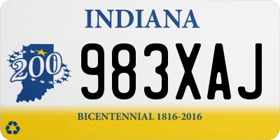 IN license plate 983XAJ