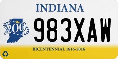 IN license plate 983XAW