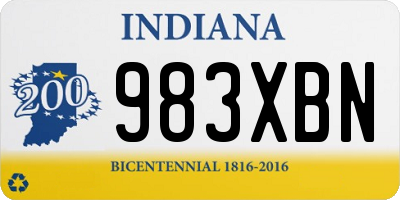 IN license plate 983XBN