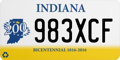 IN license plate 983XCF