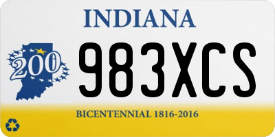 IN license plate 983XCS