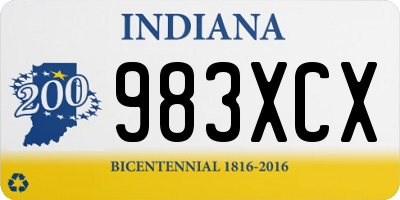 IN license plate 983XCX