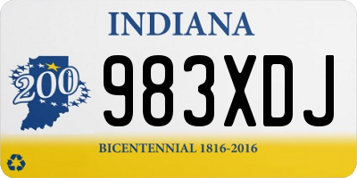 IN license plate 983XDJ