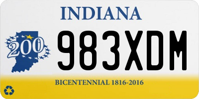 IN license plate 983XDM