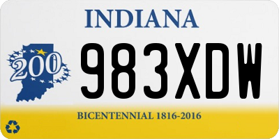 IN license plate 983XDW