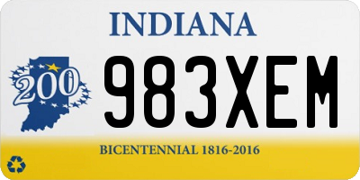 IN license plate 983XEM