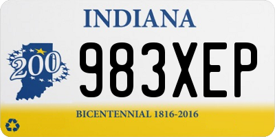 IN license plate 983XEP