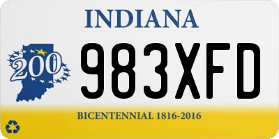 IN license plate 983XFD