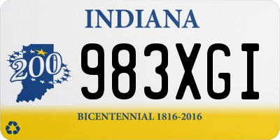 IN license plate 983XGI