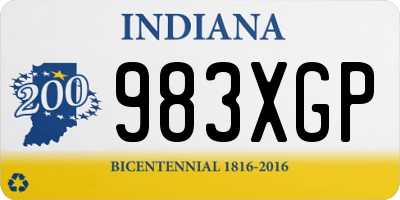 IN license plate 983XGP