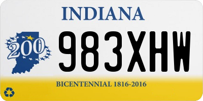 IN license plate 983XHW