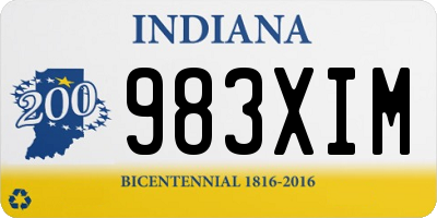 IN license plate 983XIM