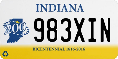 IN license plate 983XIN