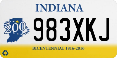 IN license plate 983XKJ