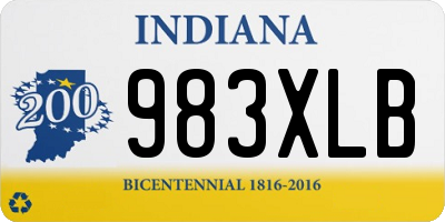 IN license plate 983XLB