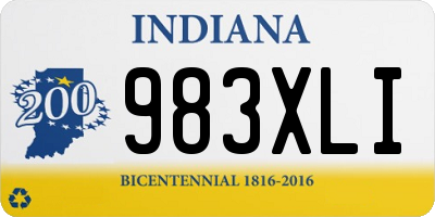 IN license plate 983XLI