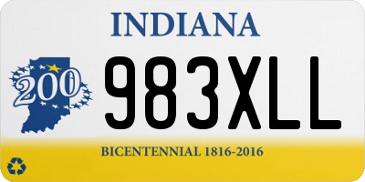 IN license plate 983XLL