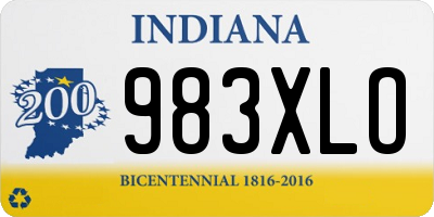 IN license plate 983XLO