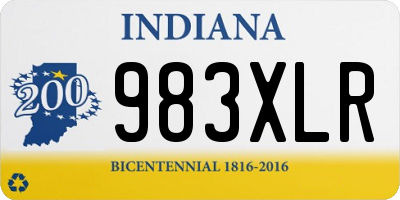 IN license plate 983XLR